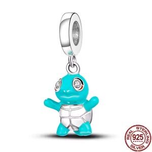 NWOT Squirtle Water Type Pokemon Dangle Charm Pendant Sterling Silver 925
